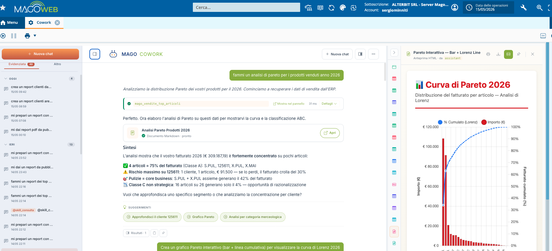 Per il commerciale e back-office vendite.
